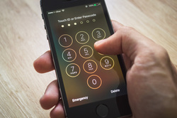 iPhone touch ID or passcode entry screen